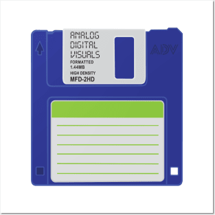 Floppy Disk (Cosmic Cobalt Colorway) Analog/ Computer Posters and Art